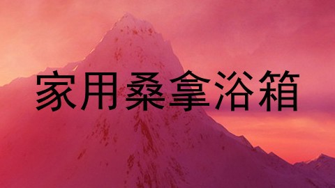 家用桑拿浴箱