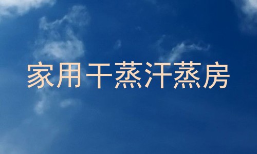 家用干蒸汗蒸房