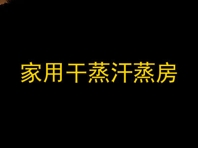 家用干蒸汗蒸房
