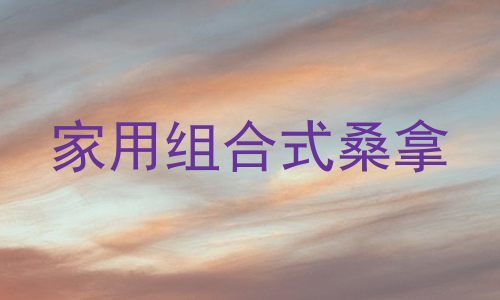 家用组合式桑拿