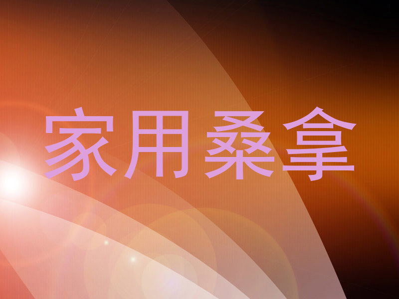 家用桑拿
