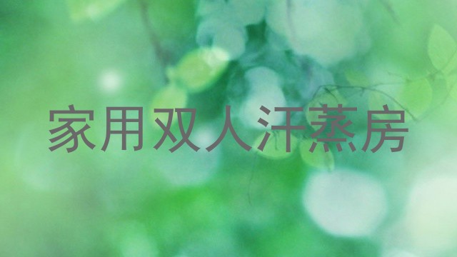 家用双人汗蒸房