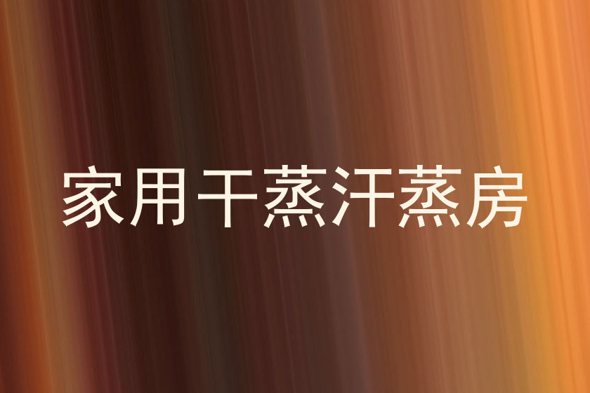 家用干蒸汗蒸房