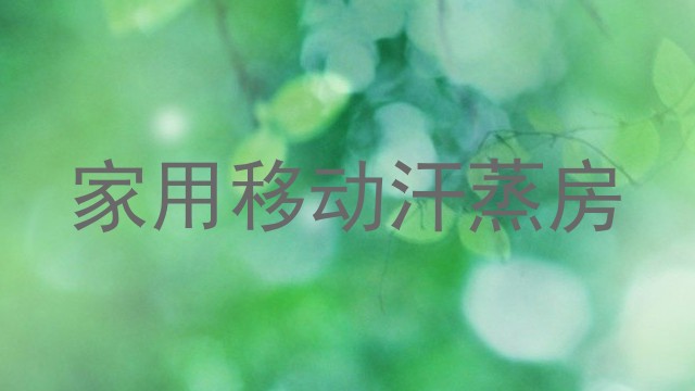 家用移动汗蒸房