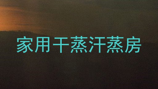 家用干蒸汗蒸房