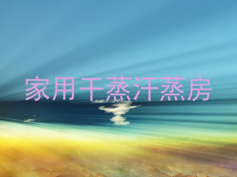 家用干蒸汗蒸房