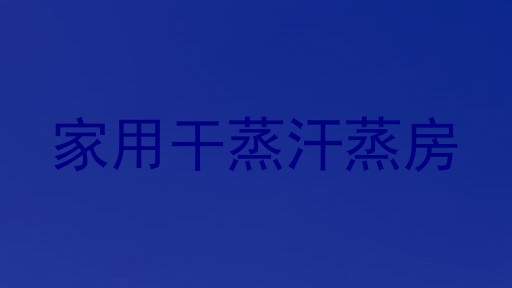 家用干蒸汗蒸房