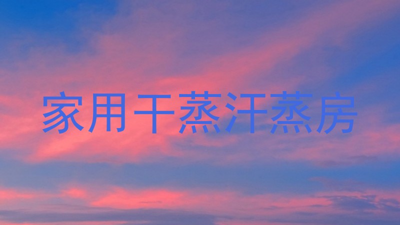 家用干蒸汗蒸房