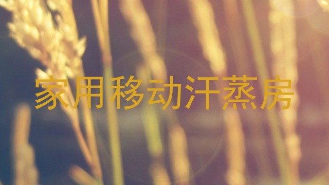 家用移动汗蒸房