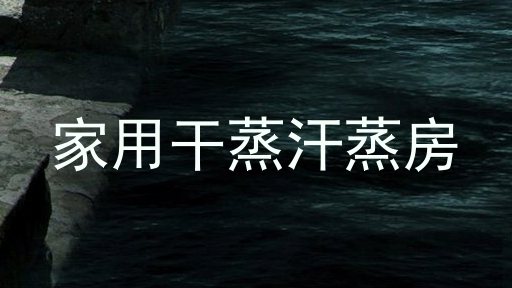 家用干蒸汗蒸房