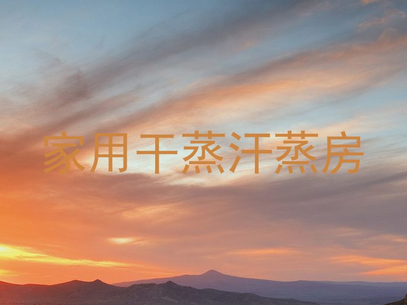 家用干蒸汗蒸房