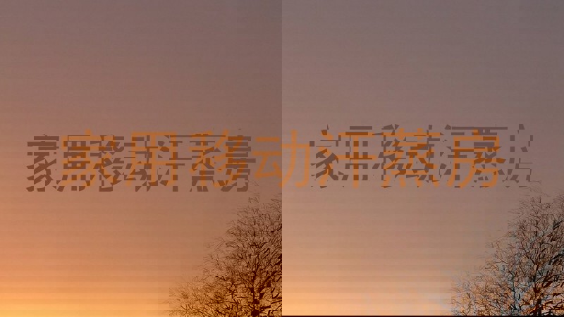 家用移动汗蒸房