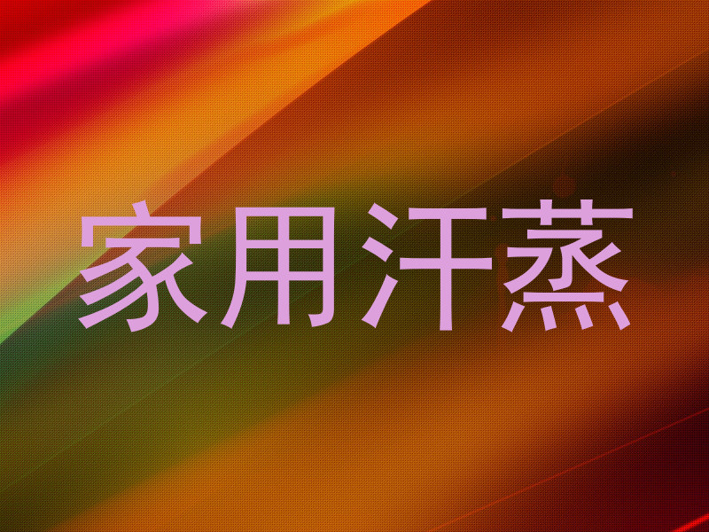家用汗蒸