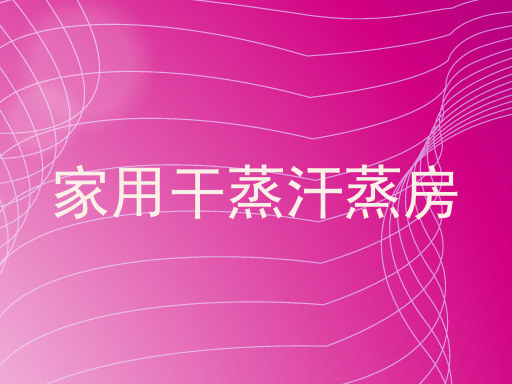 家用干蒸汗蒸房
