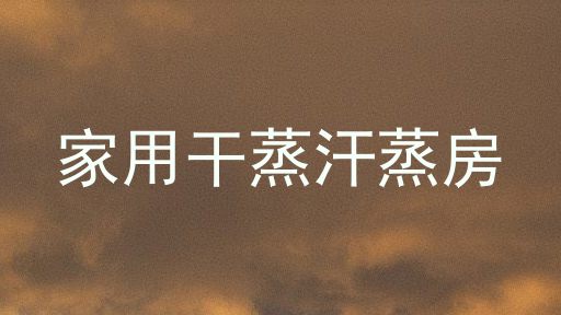 家用干蒸汗蒸房