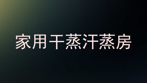 家用干蒸汗蒸房