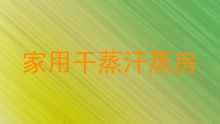 家用干蒸汗蒸房