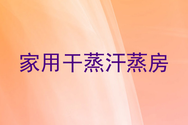 家用干蒸汗蒸房