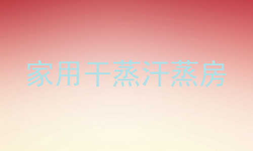家用干蒸汗蒸房