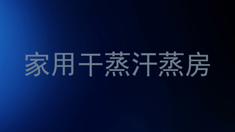 家用干蒸汗蒸房