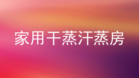 家用干蒸汗蒸房