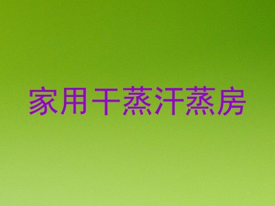 家用干蒸汗蒸房