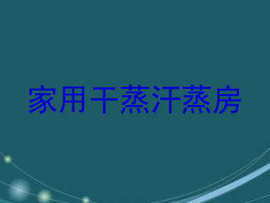 家用干蒸汗蒸房