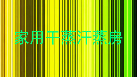 家用干蒸汗蒸房
