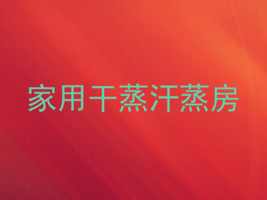 家用干蒸汗蒸房