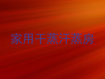 家用干蒸汗蒸房
