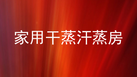 家用干蒸汗蒸房
