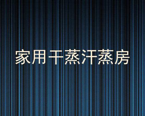 家用干蒸汗蒸房