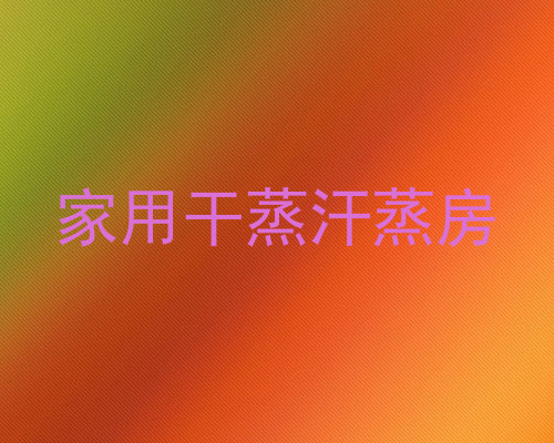 家用干蒸汗蒸房