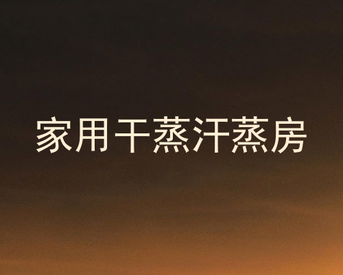 家用干蒸汗蒸房