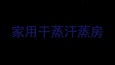 家用干蒸汗蒸房