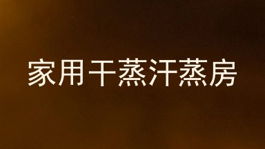 家用干蒸汗蒸房