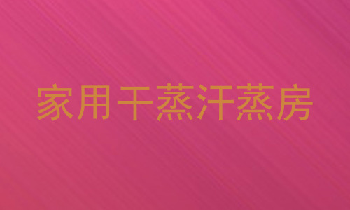 家用干蒸汗蒸房