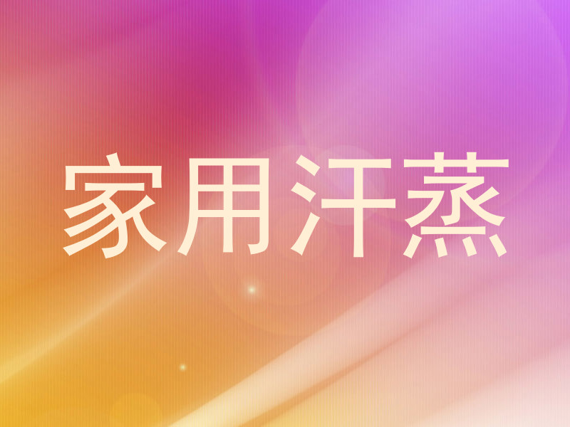 家用汗蒸