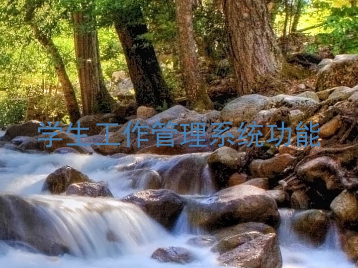 学生工作管理系统功能