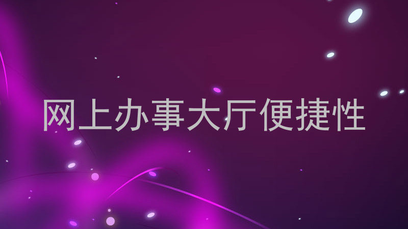网上办事大厅便捷性