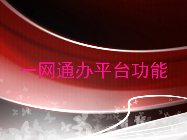 一网通办平台功能