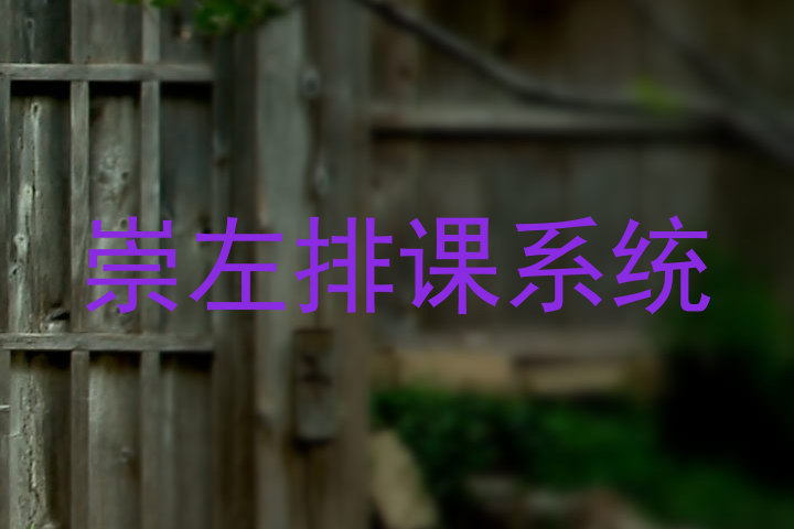 崇左排课系统