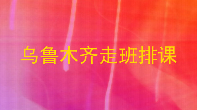 乌鲁木齐走班排课