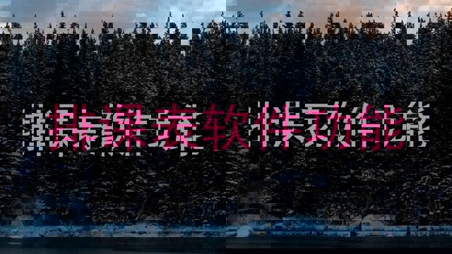 排课表软件功能