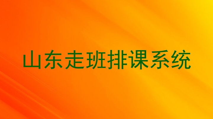 山东走班排课系统