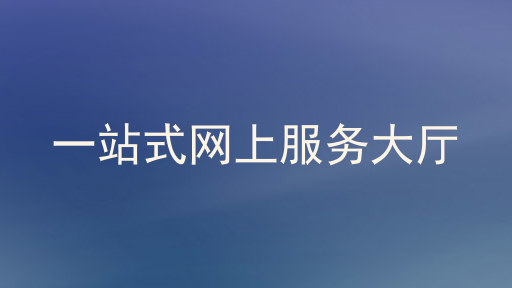一站式网上服务大厅