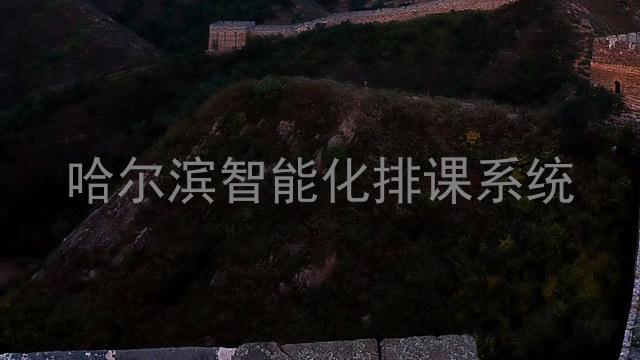 哈尔滨智能化排课系统