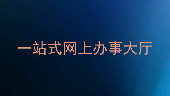 一站式网上办事大厅