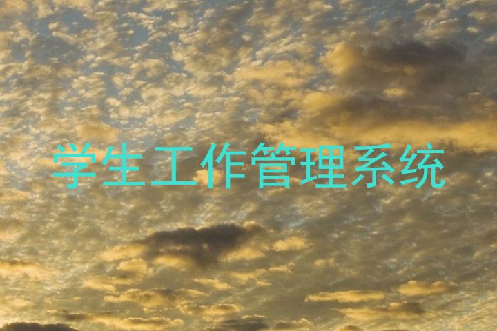 学生工作管理系统