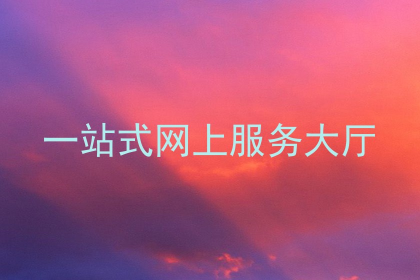 一站式网上服务大厅